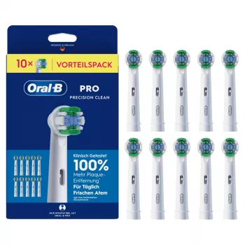 Oral-B Pro Precision Clean Włosie zastępcze, 10 sztuk, średnia twardość, technologia CleanMaximiser, kompatybilne ze wszystkimi ładowalnymi uchwytami Oral-B z wyjątkiem Pulsonic i iO