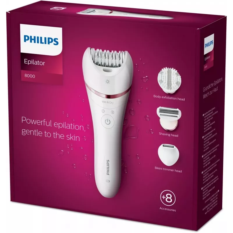 Epilator Philips 8000 Series BRE735/00 na mokro i na sucho