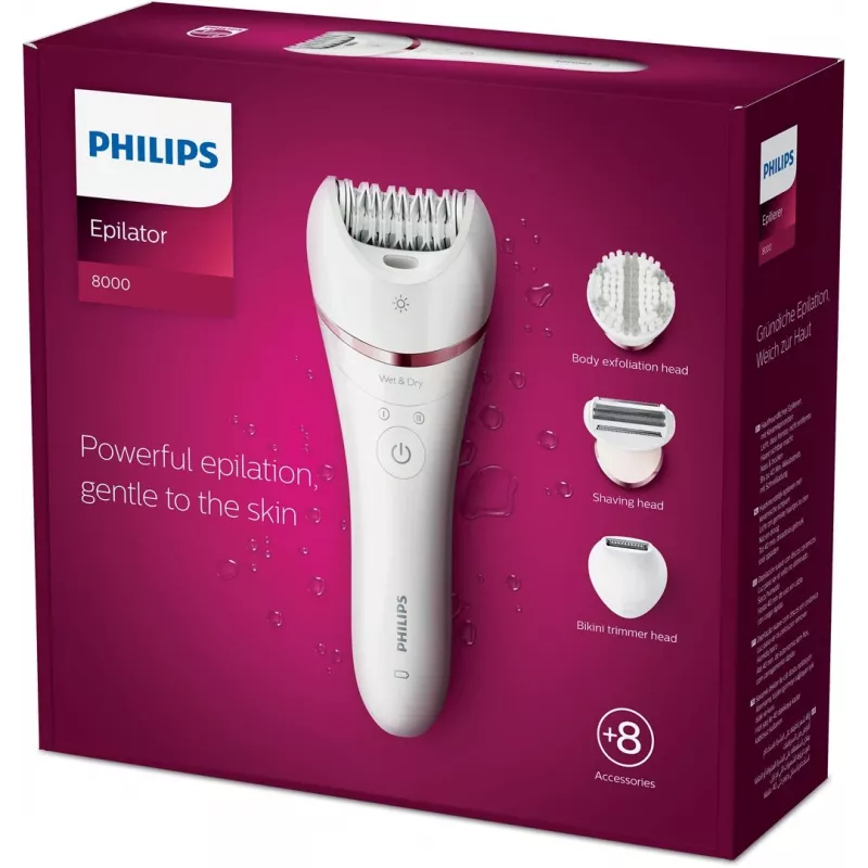 Epilator Philips 8000 Series BRE735/00 na mokro i na sucho