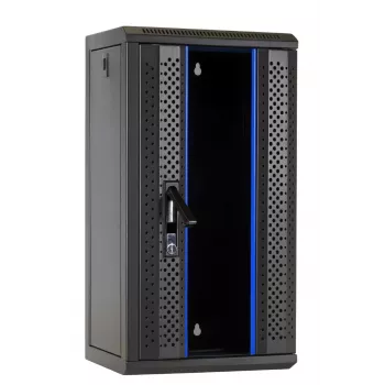 DSIT DS10-3312 12U 10 inch Szafka serwerowa ścienna z drzwiami szklanymi, 312x310x618 mm, czarna