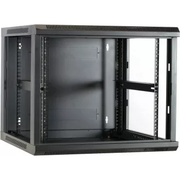 DSIT DS6609 9U ścienny serwerowy RACK z drzwiami szklanymi, 600x600x501 mm, czarny