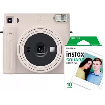 Aparat natychmiastowy Fujifilm Instax Square SQ1 z wkładem, kredowa biel (70100148677)