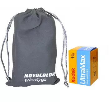 Swiss+Go Novocolor aparat analogowy 35mm z lampą błyskową, różowy (SWI401611)