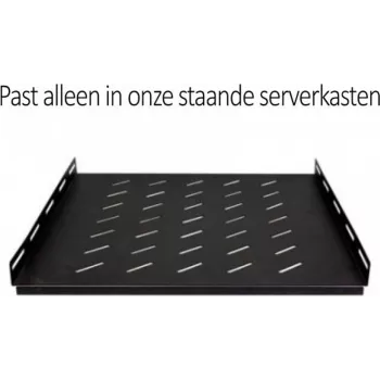 DSIT Heavy-Duty Fixed Rack Shelf do 800 mm Głębokich Szaf Serwerowych, 1U, Nośność 100 kg, Wentylowana Stal, Czarny (DS-SFH80)