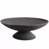 Fire Bowl L Żeliwna Misa Ogrodowa na Ogień, 60 cm Okrągła, na Drewno i Węgiel Drzewny, Czarna