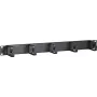 DSIT DS-1904 19 inch 1U panel do zarządzania kablami do szafy rack z 5 metalowymi hakami, czarny