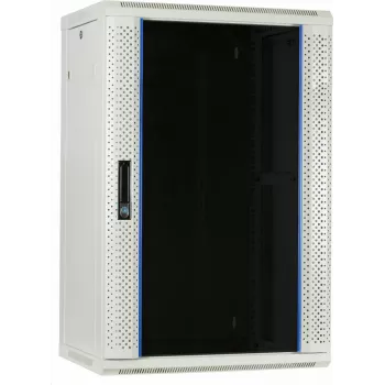 DSIT DS6418W 18U Szafa ścienna na serwer z drzwiami szklanymi, 600x450x900 mm, Biała