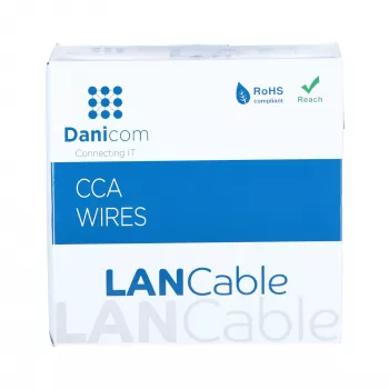 DSIT CAT5e U/UTP Solid Core sieciowy kabel instalacyjny 100m szary