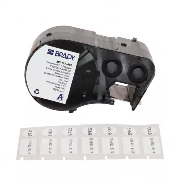 BRADY BMP51/BMP53/M511 Etykiety FreezerBondz - 25,40 mm x 12,70 mm, białe, matowe, trwały akryl, 2500 etykiet/rolka (B-490)