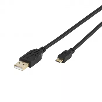 Vivanco VVITUSBAMICB10MK USB 2.0 Type-A do Micro-B kabel, 1 m, czarny