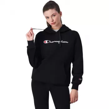Champion Hooded Damska Bluza z Kapturem Czarna 117529 KK001 S