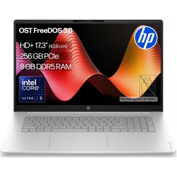 HP OmniBook 3 17-dg0054ngx 17,3 cala Full HD Laptop - Intel Core 5 225U, 8GB RAM, 256GB SSD, FreeDOS, Natural Silver