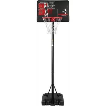 BASKETBALL STAND HOT SHOT - Przenośny kosz do koszykówki, regulowana wysokość 165-220 cm, 75x50 cm tablica poliwęglanowa, stalowy obręcz, podstawa do wypełnienia, na zewnątrz