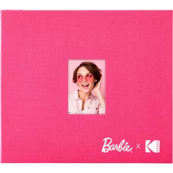 Kodak x Barbie album na zdjęcia 8x8 inch z materiałową okładką i okienkiem, różowy (RODB2X3SBPK)