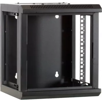 DSIT 6U 10 inch Szafa serwerowa ścienna z drzwiami szklanymi, 312x310x352 mm, czarna (DS10-3306)