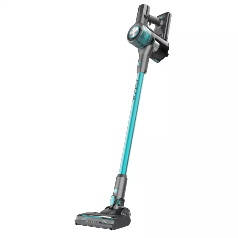 Cecotec Conga Rockstar P50 Bezprzewodowy Odkurzacz Pionowy 3 w 1, Siła ssania 24 kPa, Czas pracy 65 min, Silnik bezszczotkowy, Wyświetlacz LED, Czarno-Turkusowy