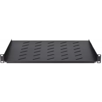 DSIT DS-FH1U450 1U Stała Półka do Szaf Ściennych o Głębokości 600mm, Głębokość 450mm, Czarna