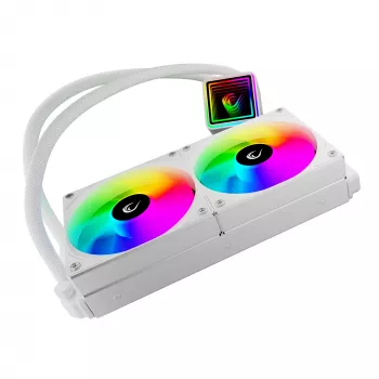 Rampage INFINITE V240 Biały 240mm ARGB AIO Chłodzenie cieczą CPU z wyświetlaczem temperatury
