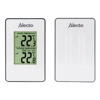 ALECTO WS-1050 Bezprzewodowa stacja pogodowa z czujnikiem zewnętrznym, biała