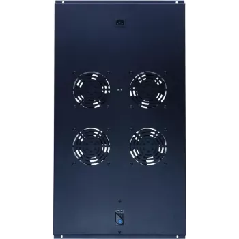 DSIT DS-FT100 4-wentylatorowy moduł chłodzący do szaf serwerowych z termostatem do szaf o głębokości 1000 mm, 1U, 230V, czarny