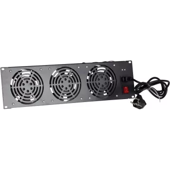 DSIT DS-FAN3FRONT 3U Szafa montażowa jednostka wentylatorowa z 3 wentylatorami do szaf 19-calowych, czarna