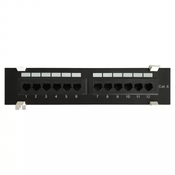 DS-IT CAT 6 Ścienny Panel Krosowy, 12-Portowy UTP (DS-Patch6-12UTP-WM)