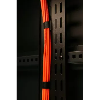 DS-IT Pionowy panel zarządzania kablami 37U 30cm Szeroki Czarna stal