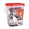 RUBI Tile Level Quick System 2941 – Zestaw do poziomowania płytek z 100 klipsami, 100 klinami i szczypcami do układania ceramiki bez krawędzi