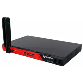 Opengear OM2224-24E-10G-L 24-portowy serwer konsoli szeregowej z 24x 1GbE i 2x 10GbE SFP+ Uplinks, x86, 8GB RAM, 64GB eMMC, podwójne zasilanie AC