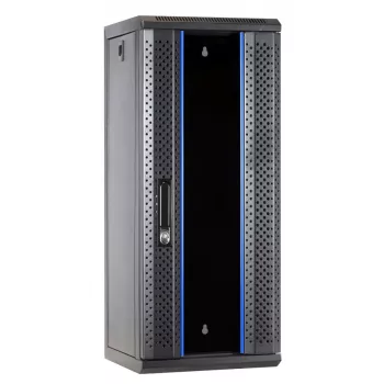 DSIT DS10-3315 15U 10-calowy ścienny stojak serwerowy z drzwiami szklanymi, 312x310x752 mm, czarny