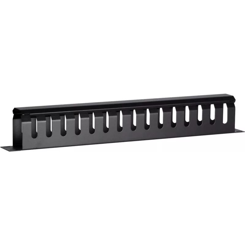 DSIT DS-1902 19 inch Ukryta listwa zarządzająca kablami z przesuwaną osłoną, 1U, czarna