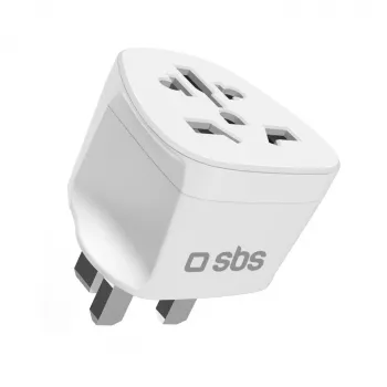 SBS Uniwersalna przejściówka podróżna do UK - Biała