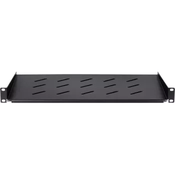 DSIT DS-FH1U250 1U Stała Półka do Szaf Wiszących o Głębokości 450mm, Głębokość 250mm, Obciążenie 25kg, Czarna