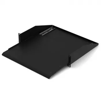 DSIT DS-FHSlide 19-calowa wysuwana półka do szaf ściennych o głębokości 600 mm, nośność 25 kg, czarna