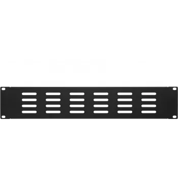 DSIT 19 inch Perforowana zaślepka panelowa 2U czarna (DS-Blind2-perf)