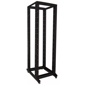 DSIT 42U 19 inch wolnostojąca szafa rackowa na kółkach, 600x800x2000 mm, czarna, niezmontowana
