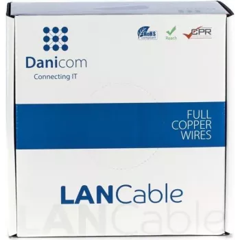 DSIT DANICOM CAT6A S/FTP 100m LSZH Fca Przewód instalacyjny sieciowy, wiązka
