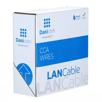 DSIT CAT6 Kabel sieciowy U/UTP AWG 23/1 przewód lity 100 metrów szary