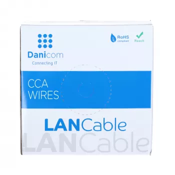 DSIT CAT6 Kabel sieciowy U/UTP AWG 23/1 przewód lity 100 metrów szary