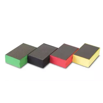 RUBI Polishing Block Grit 60 Coarse Silicon Carbide Hand Sanding Block for Tile, Stone, and Glass, 90 x 55 x 25 mm, Czarny