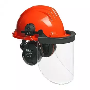 Kask ochronny CLIMAX z osłoną twarzy i nausznikami 437-I