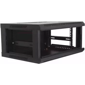 DSIT DS6604 4U szafa ścienna na serwer z drzwiami szklanymi, 600x600x280 mm, czarna