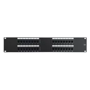 DSIT 19 inch Cat6 UTP 32-Port Patch Panel 2U Czarny