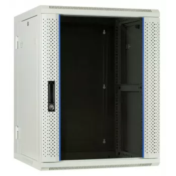 DSIT DS6615W-DOUBLE 6U Odwracalna ścienna szafa serwerowa z drzwiami ze szkła hartowanego, biała (600x450x370 mm)