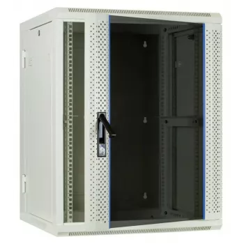 DSIT DS6615W-DOUBLE 6U Odwracalna ścienna szafa serwerowa z drzwiami ze szkła hartowanego, biała (600x450x370 mm)