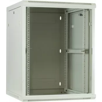 DSIT 12U ścienny serwerowy cabinet z drzwiami szklanymi, biały, 600x600x635 mm