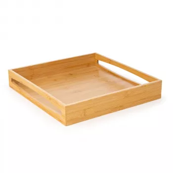 Leopold Vienna Franca Bambusowa taca do serwowania 35x35 cm kwadratowa Naturalny LV618005