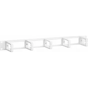 DSIT 19-calowy 1U plastikowy panel zarządzania kablami z paskiem szczotkowym – biały (DS-1903-W)