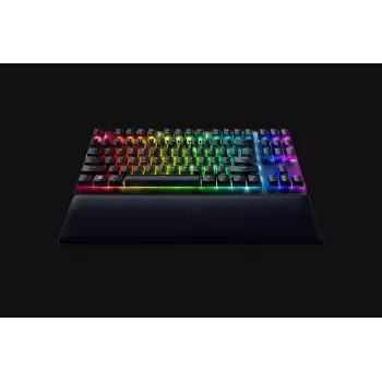Przewodowa optyczna klawiatura gamingowa Razer Huntsman V2 Tenkeyless, Clicky Purple przełączniki, układ nordycki, RGB, czarna (RZ03-03941300-R3N1)