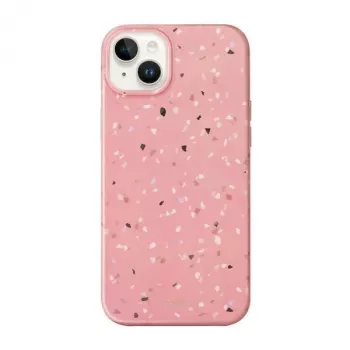 UNIQ Coehl Terrazzo etui do iPhone 14 Plus / 15 Plus, koralowy róż